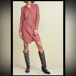 NWT Joie Myune Belted Shirt Dress Size S
